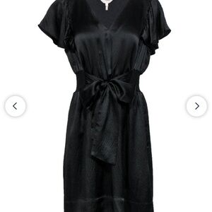 Rebecca Taylor Black Textured Silk Dress